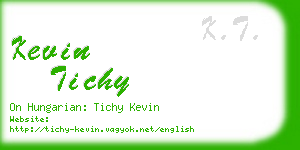 kevin tichy business card